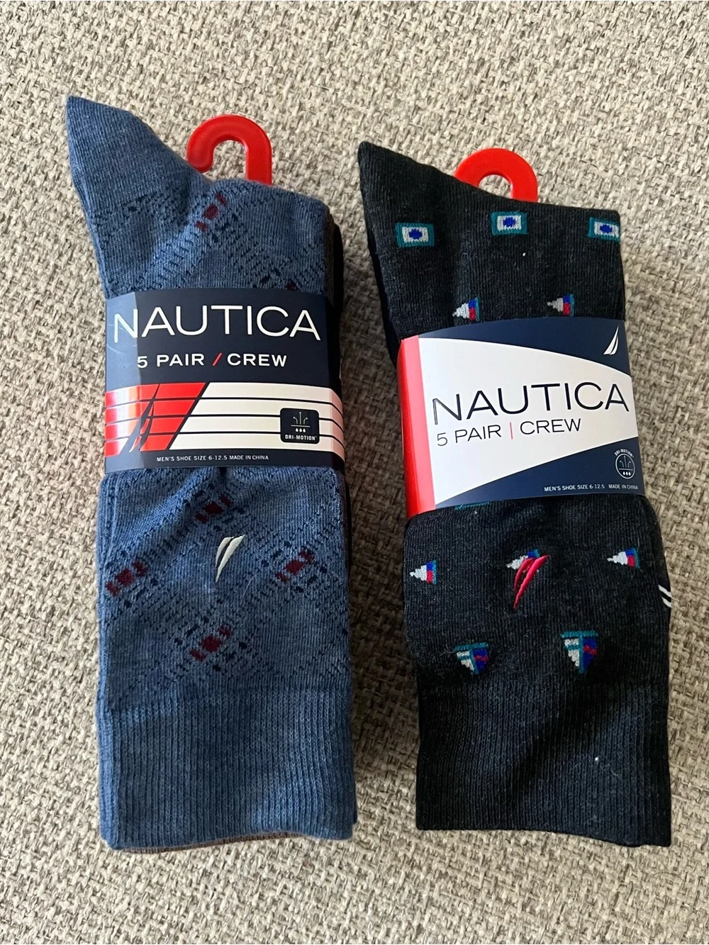 New Nautica 2 Sets Of Mens Crew Socks-10 Pairs
